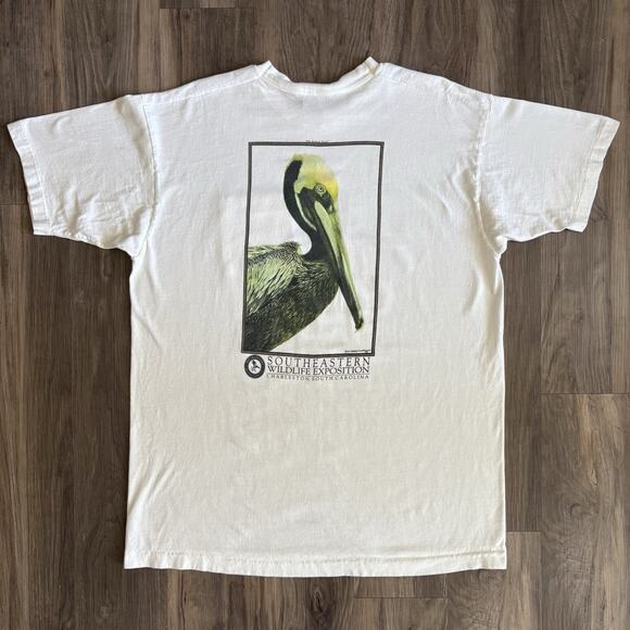 Vintage 1990s Bird Animal Nature Photography Graphic T Shirt Men's Size XL / XXL - Picture 1 of 7